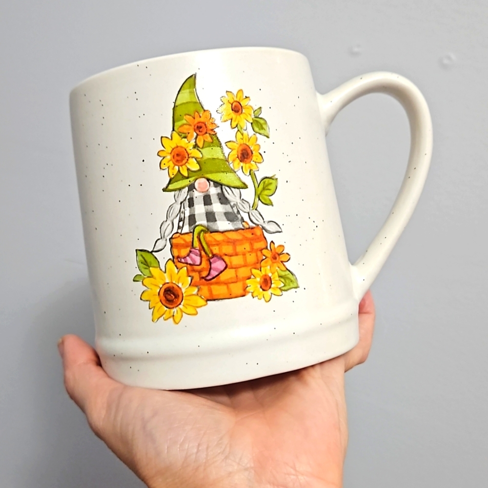 Gnome Sunflower Fall Autumn Coffee Mug Heartland Hive